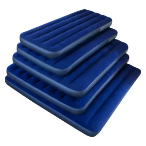 Portable Outdoor Flocked Inflatable Air Mattress Home Air Bed for 1-2 Person Camping with Pump