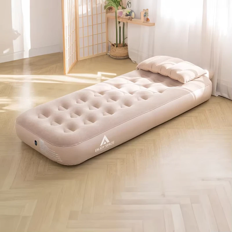 Letto gonfiabile singolo in PVC impermeabile per campeggio e viaggi, mobili da esterno portatili