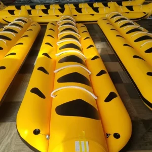 Banana Boat PVC 0.9mm 1.2mm Portabel untuk 4-12 Orang, Dapat Ditarik untuk Aktivitas Air dan Fasilitas Hiburan Air