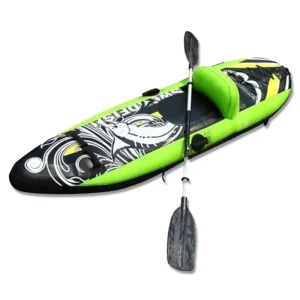 Portable PVC 1 Person Inflatable Kayak Canoe with Nylon Cover