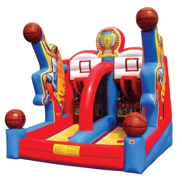 Tragbarer PVC aufblasbarer Basketballkorb für interaktive Sportpartys mit Gebläse