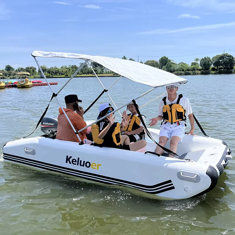 Barca Gonfiabile PVC Kayak con Tettuccio Portatile