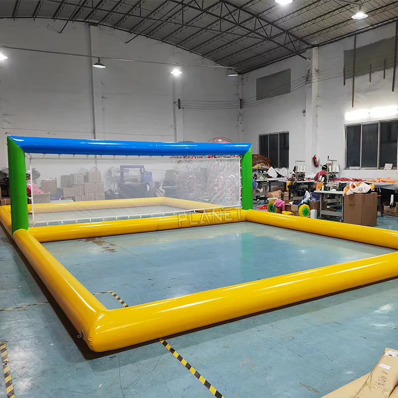 Campo de Juego de Voleibol Inflable de PVC para Actividades Acuáticas Inflatable Floating Volleyball Court para Agua