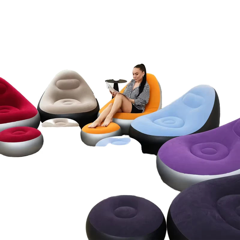 Sedie da Spiaggia Moderne, Eco PVC, Impermeabili, Pieghevoli, Lettini Reclinabili, Sofà Gonfiabili Singoli