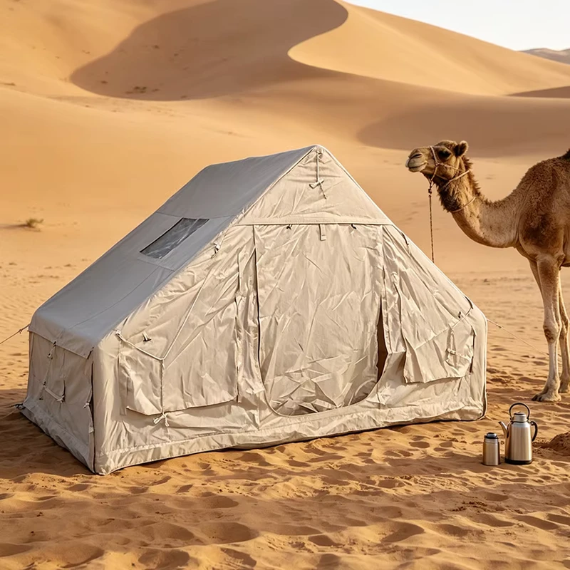 Tente de camping gonflable en PVC, portable, étanche, pliable avec pompe pour activités de plein air