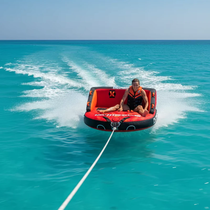 Power Inflatable Water Ski Tube Inflatable Water Amusement Facilities for Water Games
