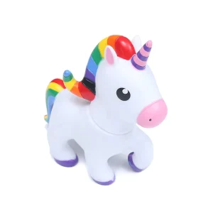 Praktischer Spaß Schwimmender Einhorn-förmiger Gummi Wasserbad Duschspielzeug für Kinder
