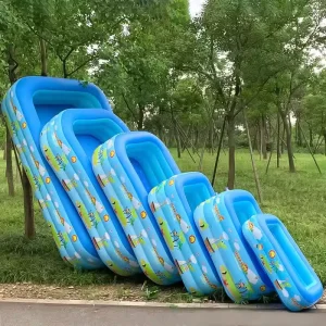 Praktisches Neues Design Großes Rechteckiges PVC Aufblasbares Familien-Schwimmbecken für den Außenbereich im Garten für Kinder