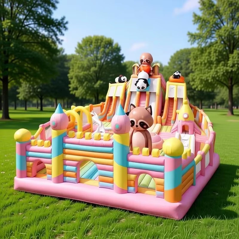 Premium 0.55mm PVC Inflatable Bounce House with Water Slide Combo Kids Jumping Castle Playground Equipment