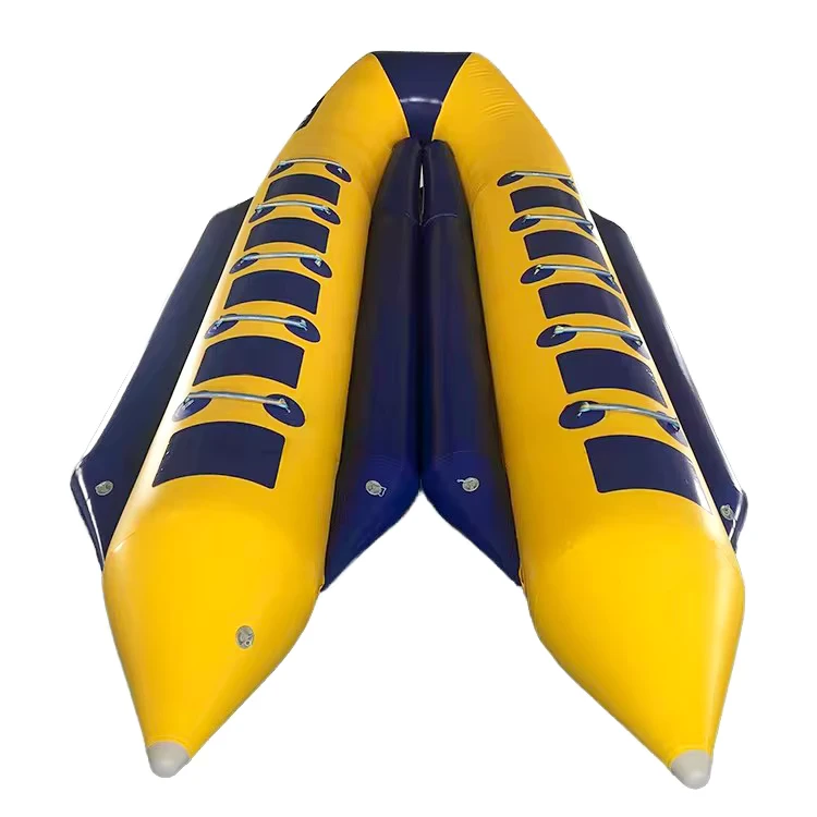 Barco Banana PVC Premium para 4, 10, 12 Passageiros, 0,65 mm, Instalações de Jogos Aquáticos Infláveis, Alto Amusement Aquático