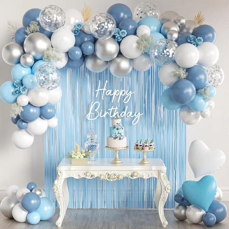 Conjunto de Guirnalda de Globos Premium Fácil de Montar para Revelación de Género, Cumpleaños, Boda, Baby Shower, Decoración de Festival