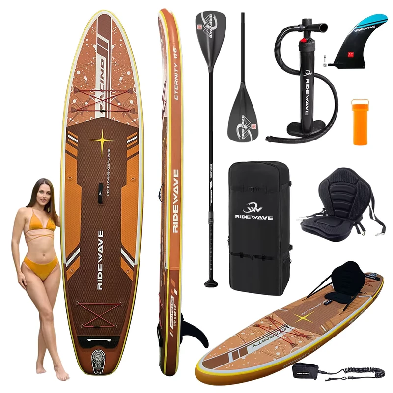 Premium PVC Inflatable Stand up Paddle Board 10’6″ All Water ISUP Surfboard With Full Accessories Paddleboard