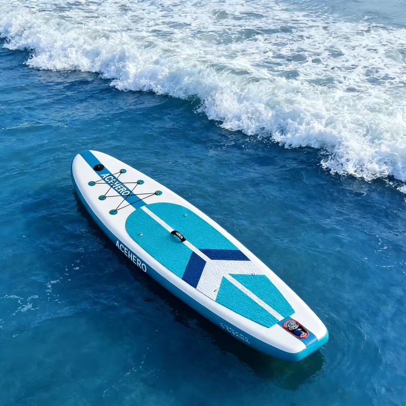 Planche de paddle gonflable portable premium, stable, légère pour sports nautiques en plage et rivière