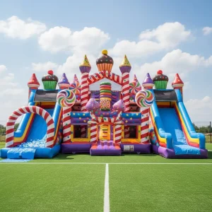 Premium Quality Eco Friendly Inflatable Bouncy Castle Sliding Jumping Features Safe Play 20 Person Capacity for Outdoor Party