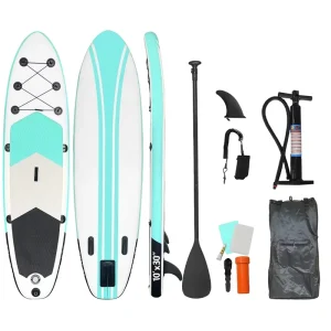 Premium TS0072 aufblasbares Stand Up Paddle Board für Männer und Frauen, langlebiges PVC, faltbares SUP Board, Leash, 1 Jahr Garantie, Ozean