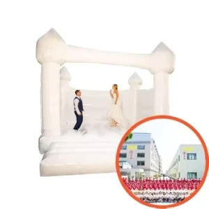 Castillo Inflable de Boda Blanco Bonito, Casa Inflable Personalizada, Castillo de Salto Blanco