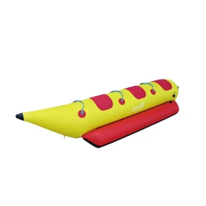 Price Outdoor Inflatable Floating Water Banana Boat Inflatable Water Flying Banana Sled with Electric Inflator