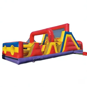 Primary Sport Themed Inflatable Obstacle Course Slide PVC Material Eco Friendly Kids Playground Adventure Equipment Commercial