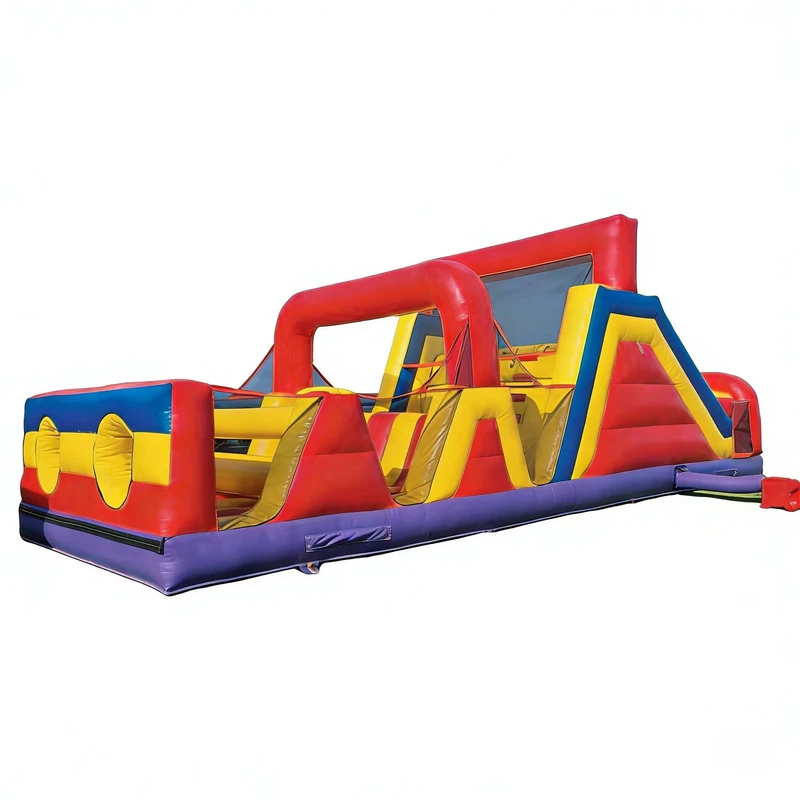 Percurso de Obstáculos Inflável Temático de Desporto Primário, Material PVC, Equipamento de Aventura Ecológico para Playground Comercial