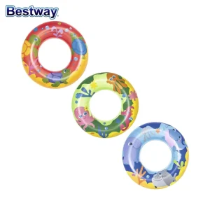Printed Animal Cartoon Kids Swim Pool Inflatable Baby Swimming Ring