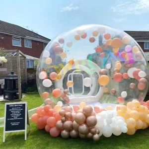 Product Manufacturer Supply Glass Party PVC Double Bouncy Dome Tent House Trampoline Kid’s Bubble House Inflatable