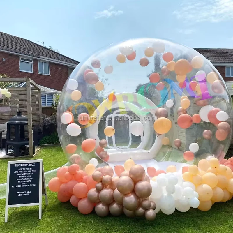 Suministro de fabricante de producto Casa de tienda de domo inflable de PVC para fiestas, trampolín, casa burbuja para niños