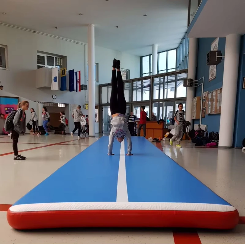 Professionele Lucht Track Hoge Kwaliteit Drop Stitch Tumbling 3M 5M 6M 8M Opblaasbare Gym Mat voor Gymnastiek