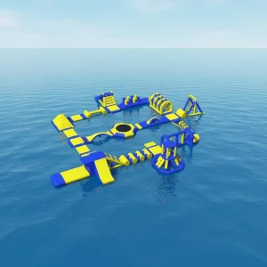 Professional Custom Commercial Carnival Inflatable Floating Aqua Sports Water Amusement Park Obstacle Course for Kids and Adults