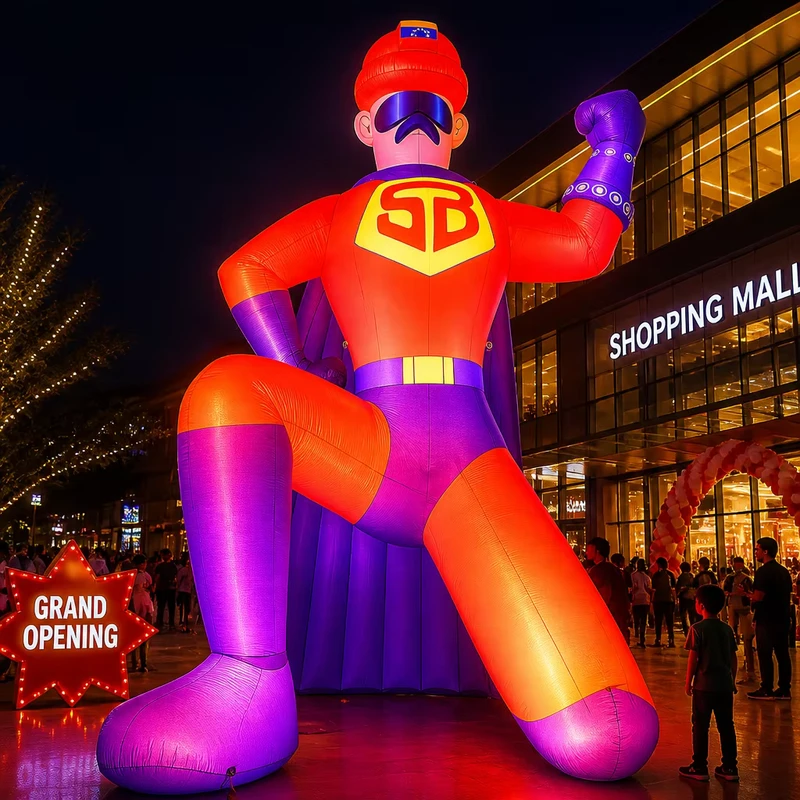 Professionele Op maat gemaakte Verlichting Reclame Opblaasbaar Model Nieuw Ontwerp Cartoon Personage Buitenfeest Decoraties