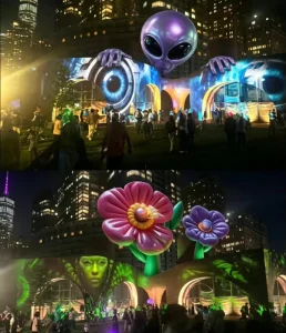 Professional OEM Themed Inflatable Installation for Festival Stage Display