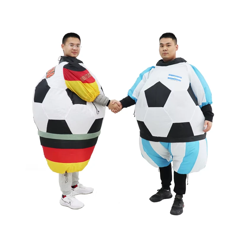 Costume Gonfiabile per Tifosi con Design di Bandiera di Tutti i Paesi per Partite di Calcio