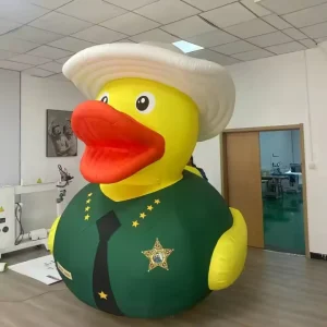 Balon Bebek Iklan Inflatable Raksasa 5m Logo Kustom Warna Tahan Air Tahan Lama