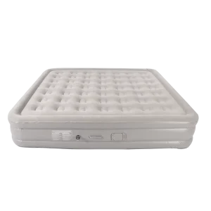 Pump Easy Setup Double Inflatable Mattress Flocked Top Camping Modern Bedroom Furniture Plastic Customized Logo