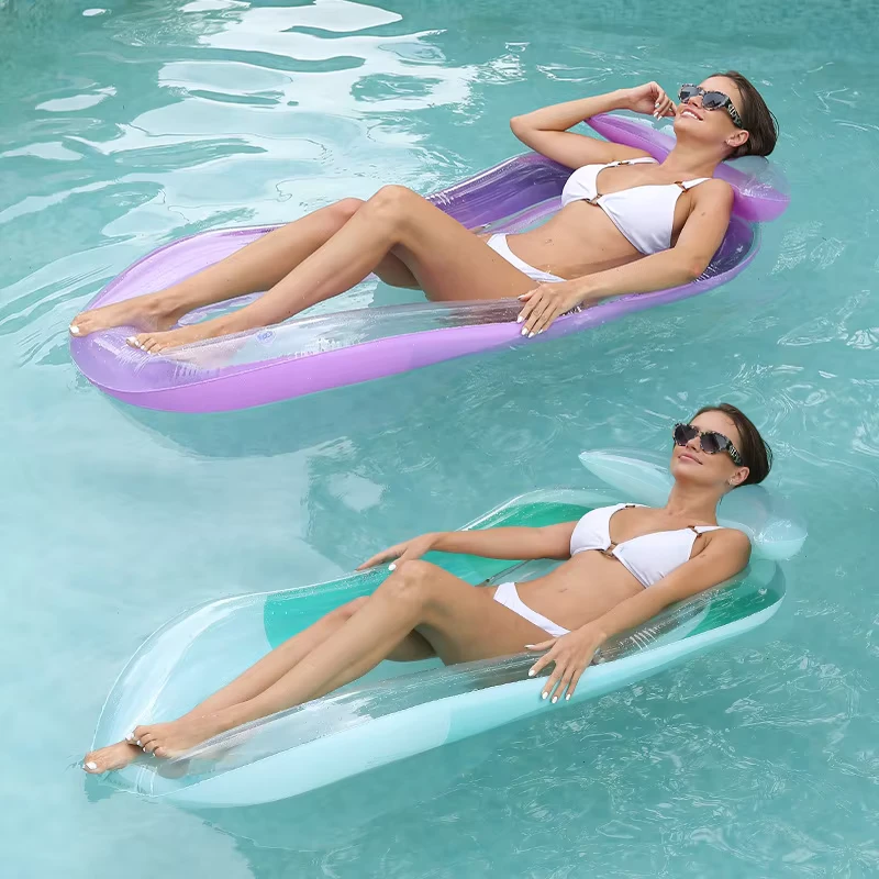 Paarse Zomer Volwassenen Water Drijvende Lounger Raft Waterstoel Rugleuning Ride-ons Zwem Mesh Hangmat Opblaasbare Zwembad Float