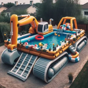 Pvc Adult Children Indoor Outdoor Large Slide Inflatable Swimming Pool for Sale