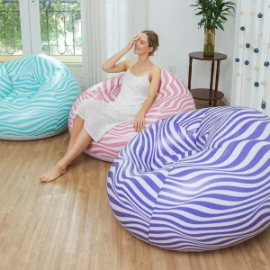 Pvc Factory Lazy Inflatable Lounger Air Sofa 1 Seat Chair Bedroom Living Room Casual and Comfortable Large Sofa