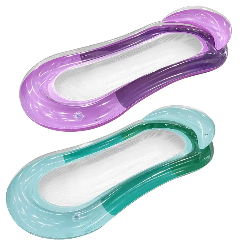 Pvc Kids Swimming Inflatable Life Raft Floaty for Pool Floats Lounger Transparent Mesh Fabric Tube Floaters for Swimming Pool