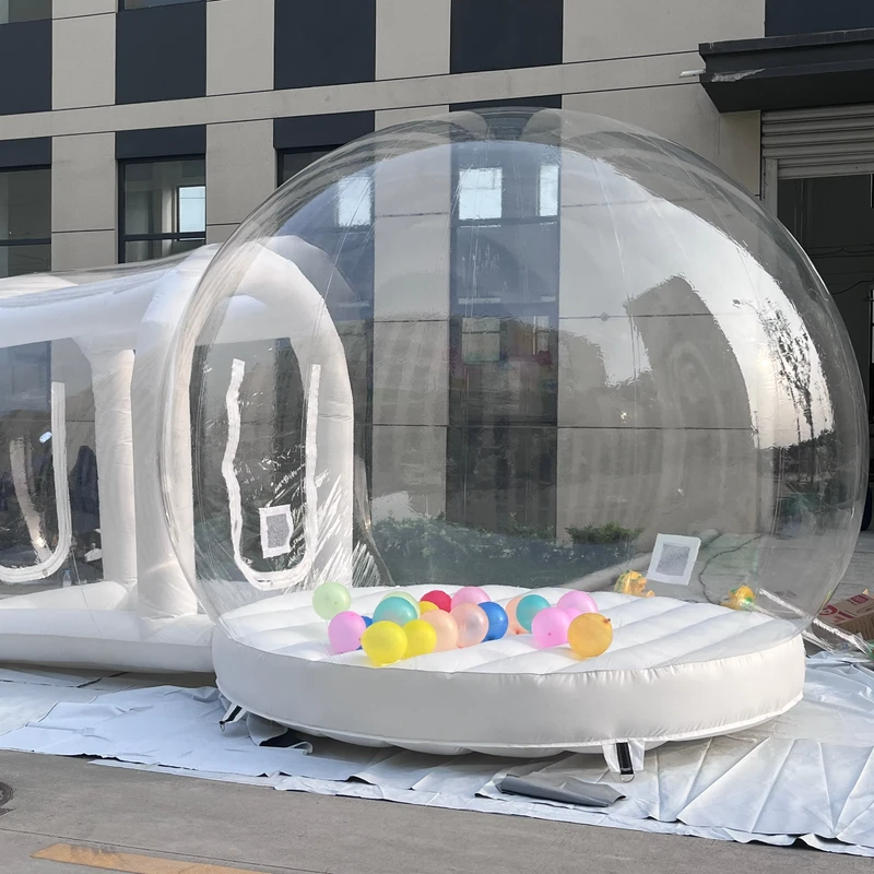 บ้านบอลลูนฟองลม PVC สำหรับโฆษณา ปาร์ตี้ เต็นท์ฟองใสที่มีอากาศอยู่ภายใน