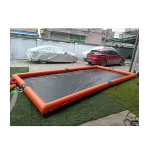 Piso Inflável de Contenção de Água em Lona de PVC, Tapete Inflável para Lavagem de Carros, Tapete de Lavagem de Carros Inflável à Venda