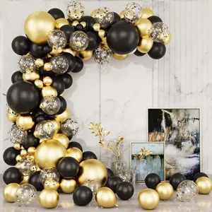 Quality Manufacturers China Graduation Reusable Decor Inflatable Black Gold Party Decorations Party Balloons Garland Arch Kit