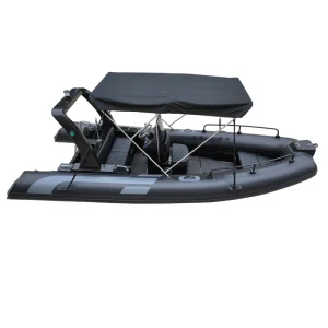 Quality fiberglass hull Hypalon Inflatable RIB 540 Super Yacht Sport Fishing Boat 18ft Black Finish 12 Person Capacity RIB Boat
