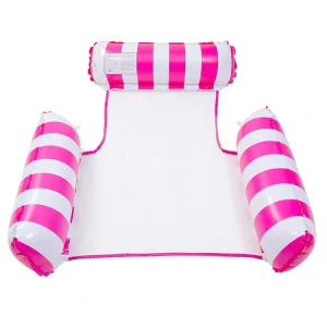 Quick Inflation Pink Scratch Resistant PVC Summer Beach Party Swimming Pool Inflatable Water Hammock Float Lounge