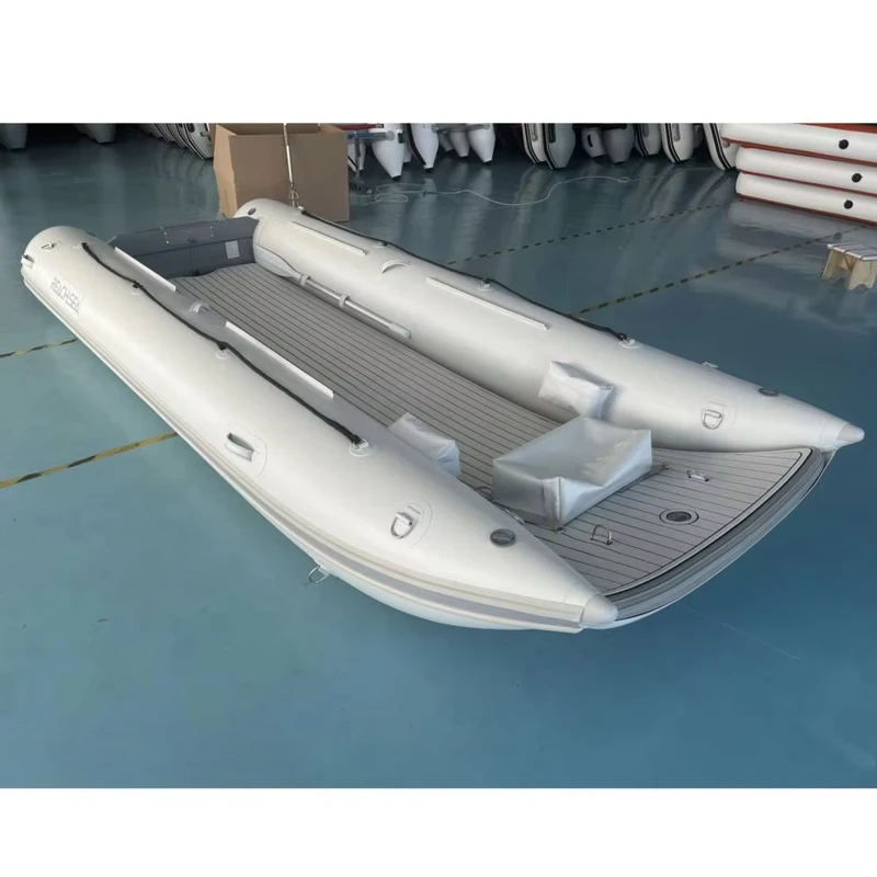 REACHSEA cat Tiny Small Inflatable Rubber PVC Catamaran Double Pontoon Air Floor Hypalon Float Drop Stitch Dinghy Sailboat