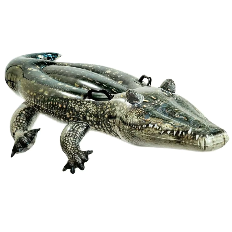 KAPAL GATOR REALISTIS untuk Kolam Renang, Pelampung Inflatable untuk Dewasa, Bahan PVC, Kapasitas 5 Orang, Fasilitas Hiburan Air