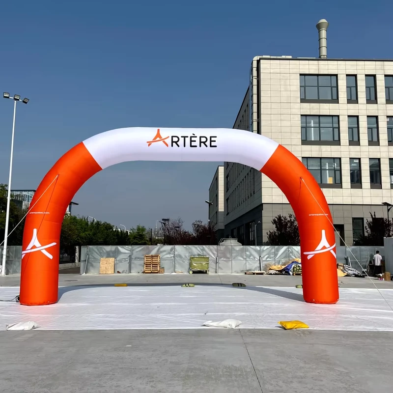 RGB Inflatable Start Finish Line Arch Outdoor Event Custom Large Inflatable Archway Commercial Advertising Inflatable Arch