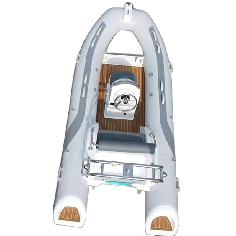 RHIB Fiberglasrumpf RIB 390C aufblasbares Boot PVC aufblasbares RIB-Boot mit Außenbordmotor