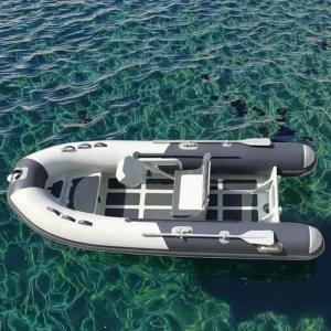 RHIB390 Rowing Rigid Double Deep V Aluminum RIB Hull Orca Hypalon PVC Inflatable Boat 13ft Dinghy
