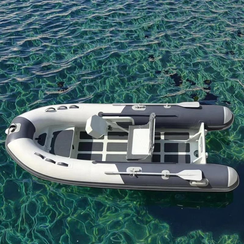 RHIB390 로잉 리지드 더블 딥 V 알루미늄 RIB 선체 오르카 하이팔론 PVC 인플레이터블 보트 13ft 딩기