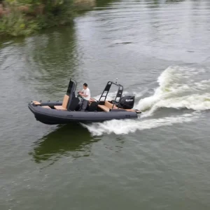 RHIB520 17FT High Speed Boat Inflatable Sport Yacht Aluminum Hull 1.2mm PVC Hypalon Drifting 8 Persons