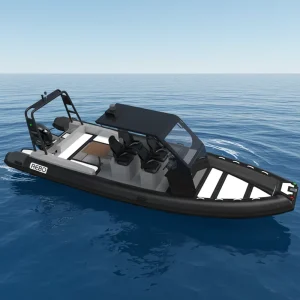aluminum RIB 25 foot Rhib760 Hypalon PVC inflatable boat with sun deck